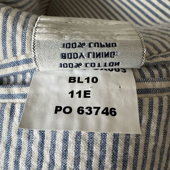 Faconnable Blue White Striped Seersucker Cotton Sport Coat Blazer 56L Preppy - Picture 10 of 12